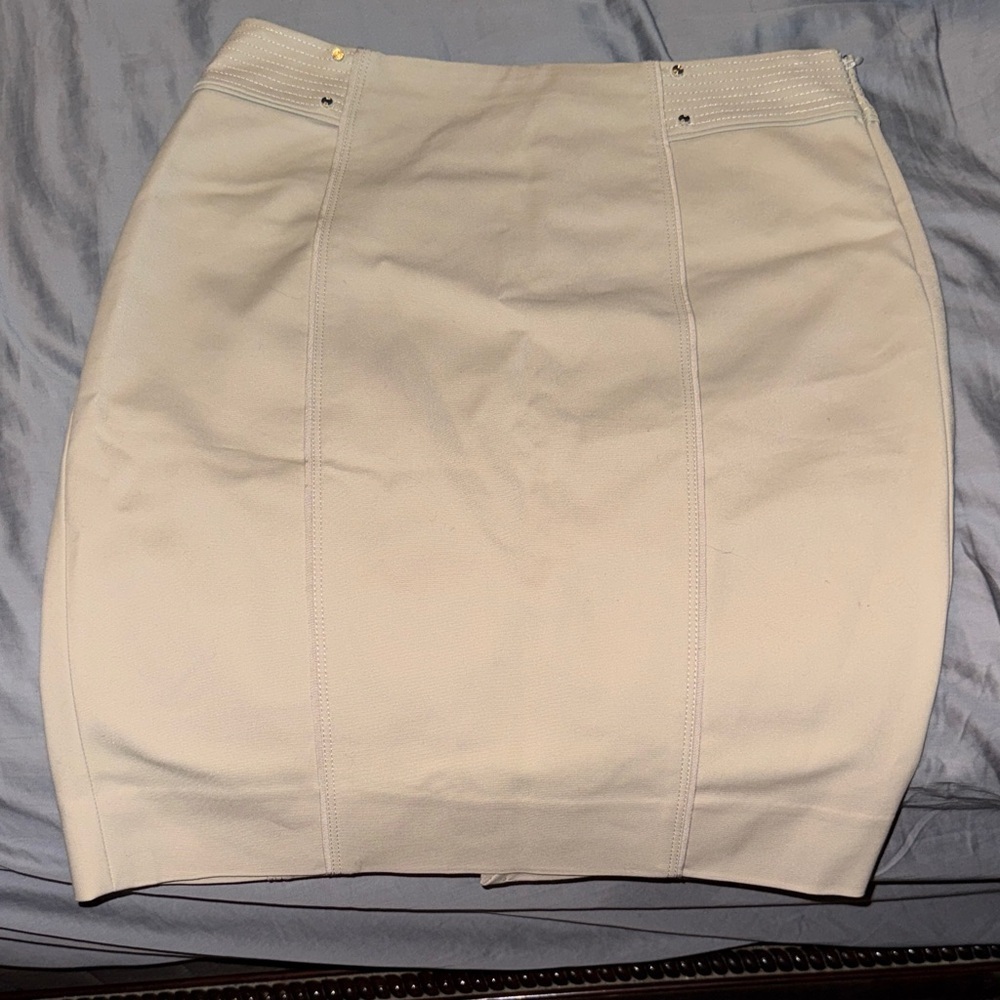 White House Black Market Beige Pencil Skirt